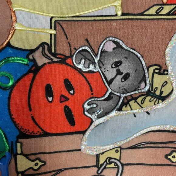 Vintage Halloween T-Shirt Daisy Kingdom Applique Bears Cats Ghost DIY Small Top - Picture 9 of 14